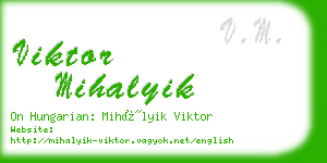 viktor mihalyik business card